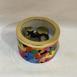 Vintage TOYO Music Box Paper Mache Floral